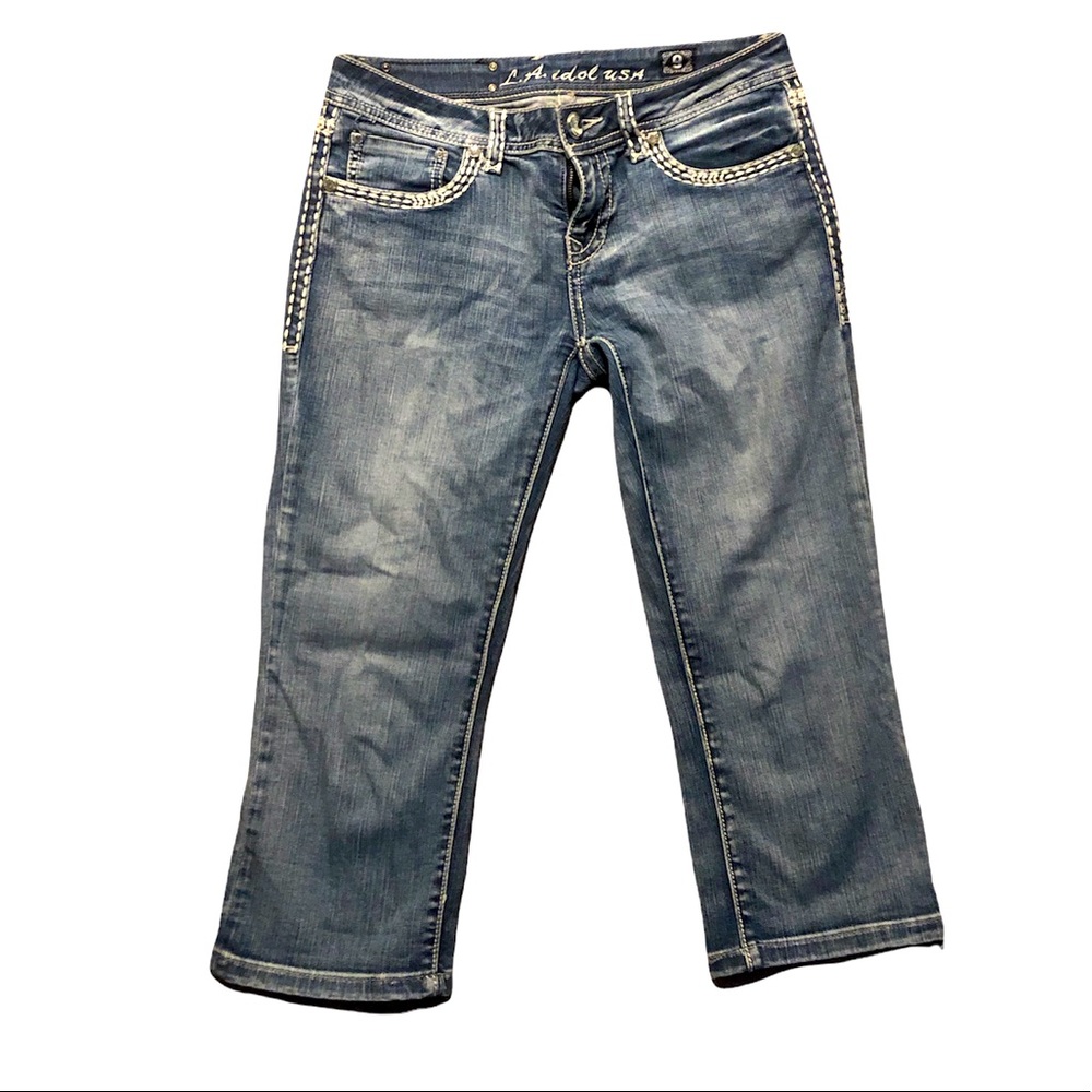 L.A Idol cropped jeans Bling cross (9)